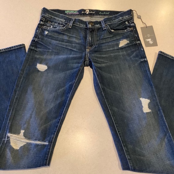 7 For All Mankind 28X36 Organic Cotton Boot! NWT - Picture 3 of 6